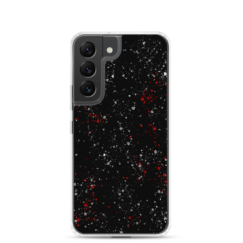 Load image into Gallery viewer, Painted Black Red White Samsung Clear Thin Case CREATIVETECH
