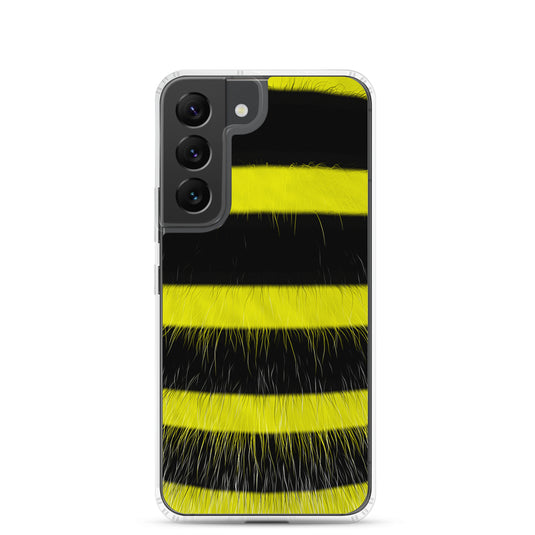 Fluffy Bee Black Yellow Samsung Clear Thin Case CREATIVETECH
