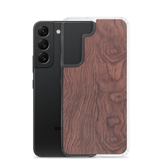 Red Brown Bubinga Wood Samsung Clear Thin Case CREATIVETECH
