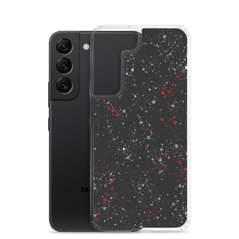 Load image into Gallery viewer, Painted Black Red White Samsung Clear Thin Case CREATIVETECH

