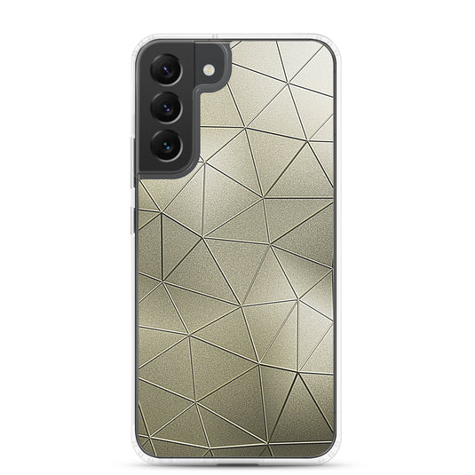 Golden Polygon Metal Samsung Clear Thin Case CREATIVETECH