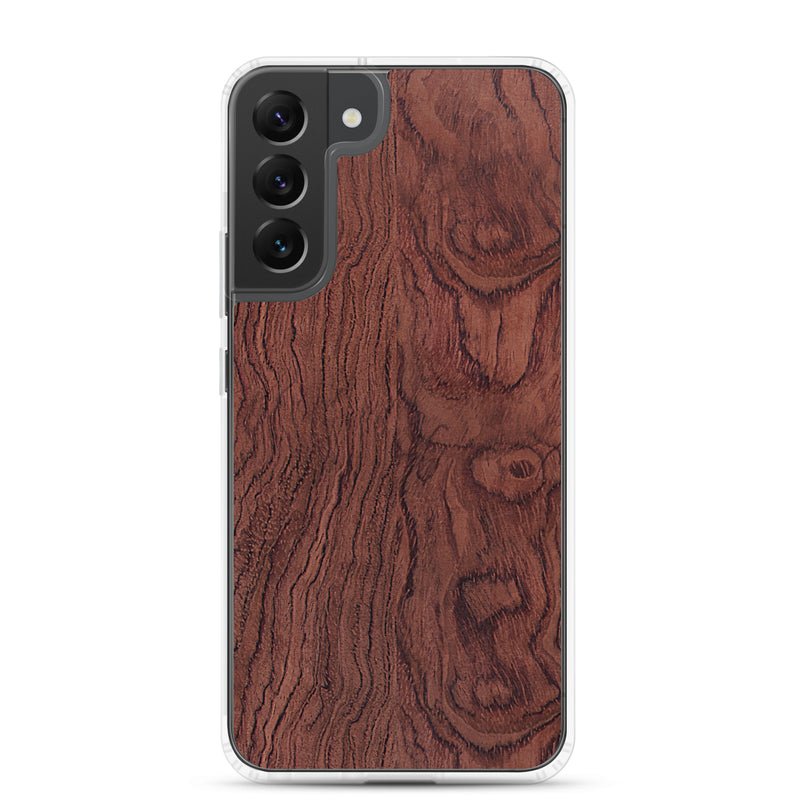 Load image into Gallery viewer, Red Brown Bubinga Wood Samsung Clear Thin Case CREATIVETECH
