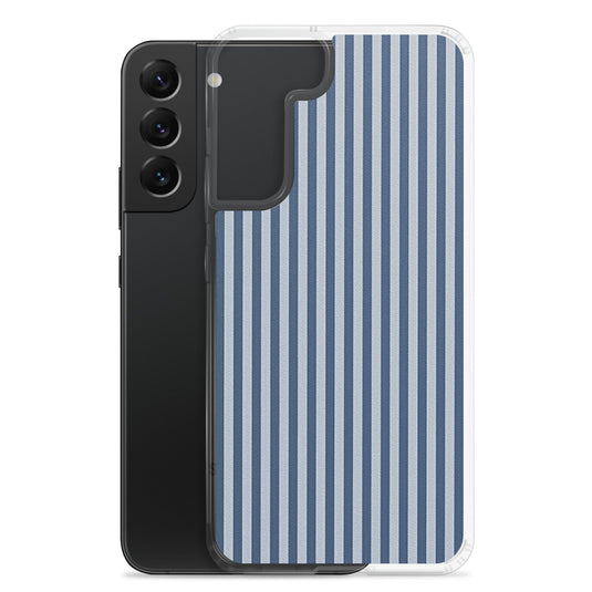 Marine Blue Striped Samsung Clear Thin Case CREATIVETECH