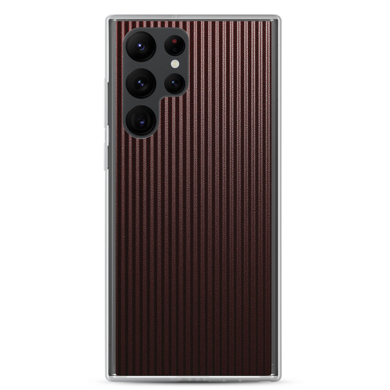 Load image into Gallery viewer, Dark Red Striped Carbon Fiber Samsung Clear Thin Case CREATIVETECH
