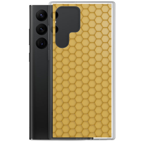 Honeycomb Wax Yellow Samsung Clear Thin Case CREATIVETECH