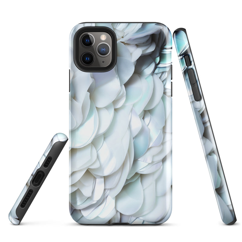 Load image into Gallery viewer, Tender White Pearl Shell iPhone Case Hardshell 3D Wrap Thermal CREATIVETECH
