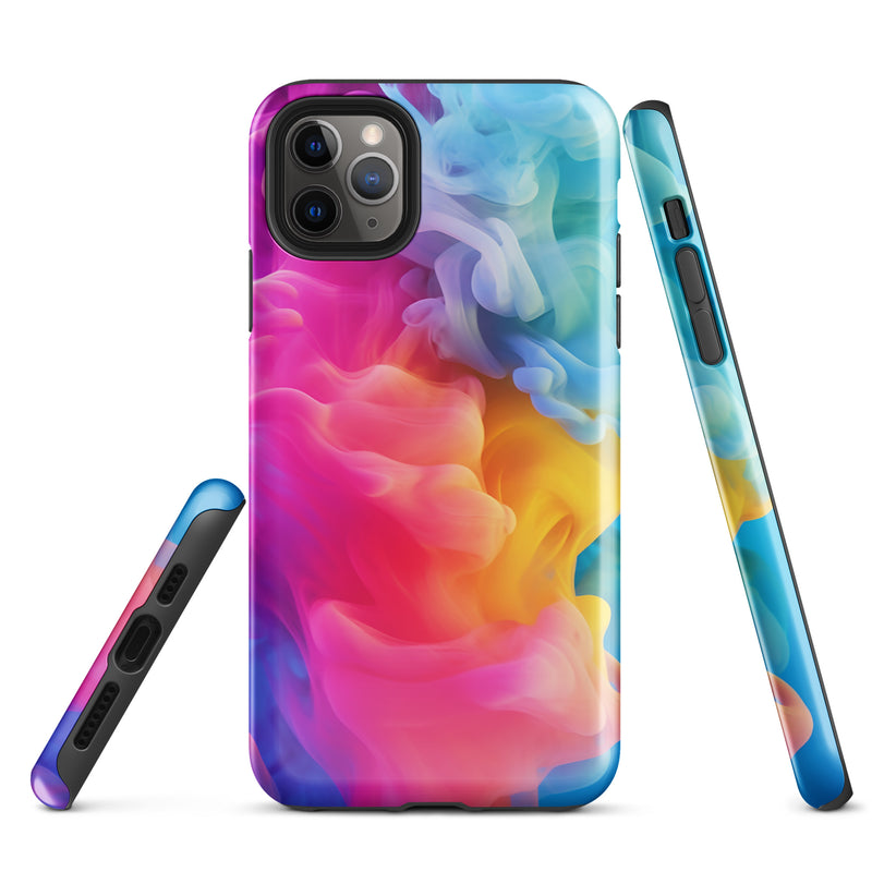 Load image into Gallery viewer, Pride Colorful Smoke iPhone Case Hardshell 3D Wrap Thermal CREATIVETECH
