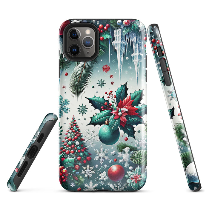 Christmas Vibe Red Green iPhone Case Hardshell 3D Wrap Thermal Double Layer CREATIVETECH