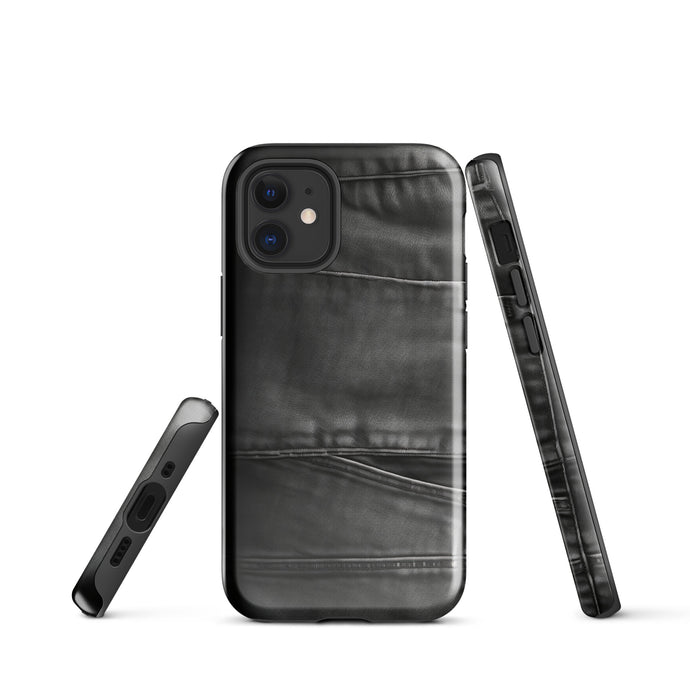 Dark Grey Denim Pocket iPhone Case Hardshell 3D Wrap Thermal CREATIVETECH