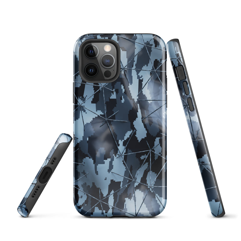 Load image into Gallery viewer, Dark Grey MIlitary Camouflage Tech Polygon iPhone Case Hardshell CREATIVETECH
