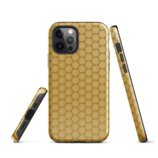 Honeycomb Wax Yellow Brown iPhone Case Hardshell 3D Wrap Thermal CREATIVETECH