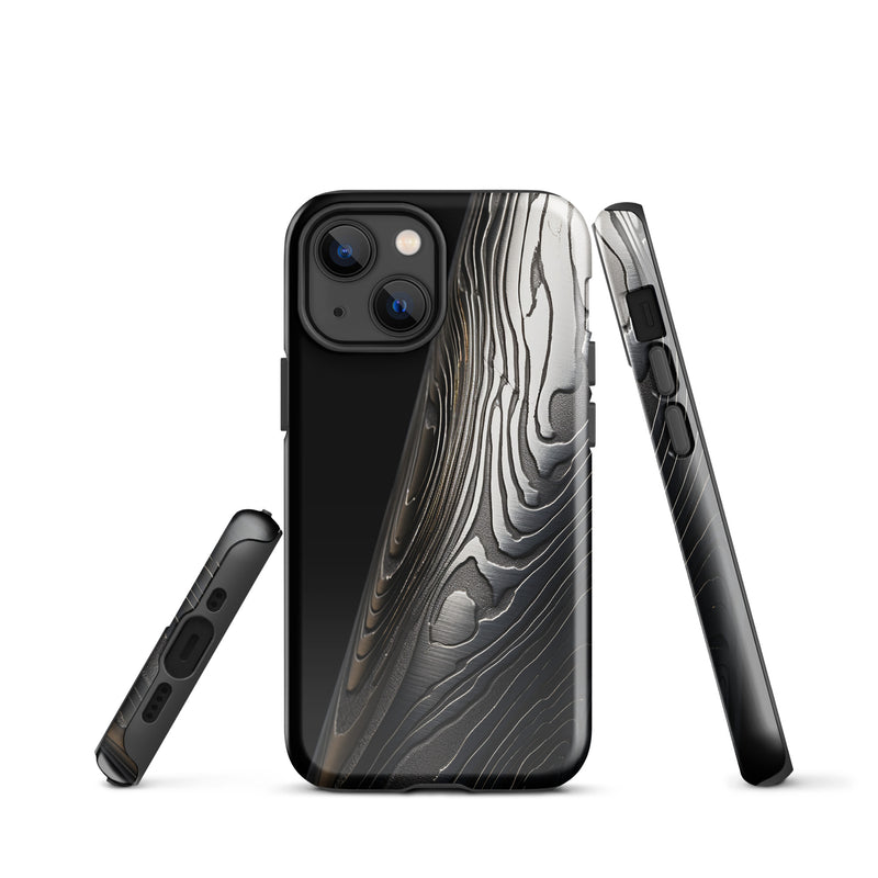 Load image into Gallery viewer, Damascus Steel Blade  iPhone Case Hardshell 3D Wrap Thermal Double Layer
