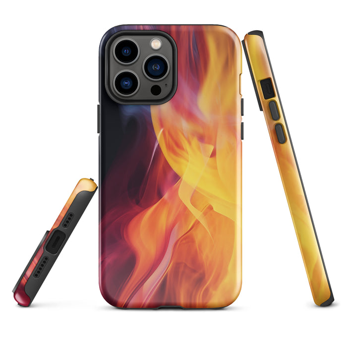 Orange Yellow Fire iPhone Case Hardshell 3D Wrap Thermal CREATIVETECH