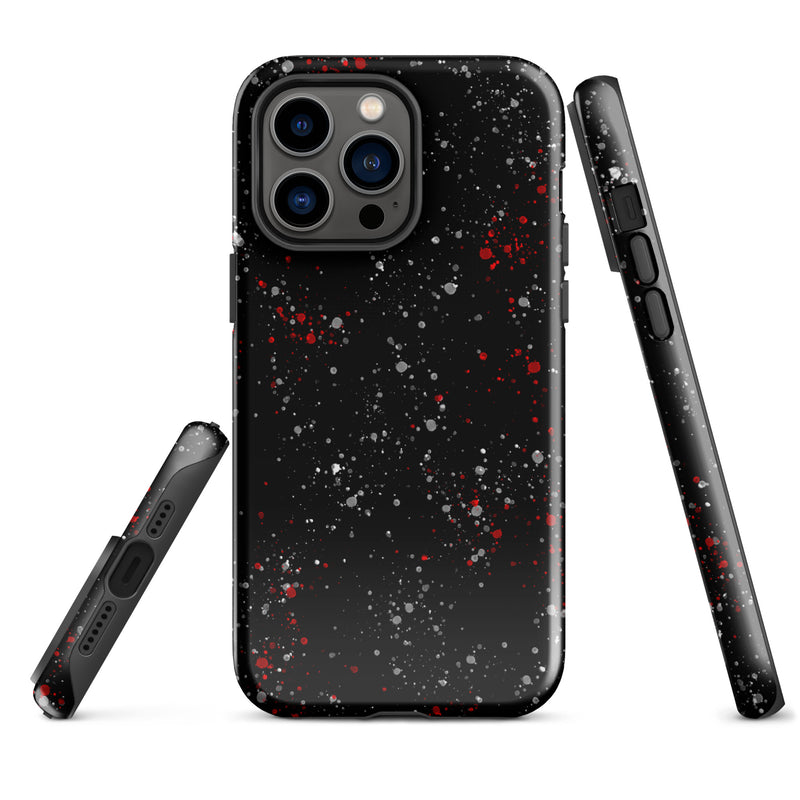 Load image into Gallery viewer, Painted Black Red White iPhone Case Hardshell 3D Wrap Thermal CREATIVETECH

