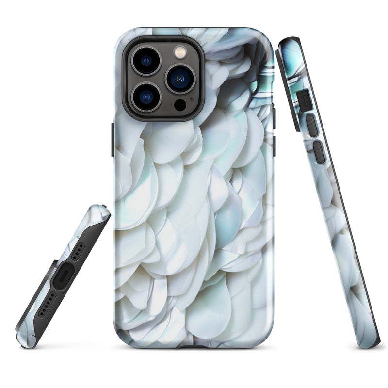Load image into Gallery viewer, Tender White Pearl Shell iPhone Case Hardshell 3D Wrap Thermal CREATIVETECH
