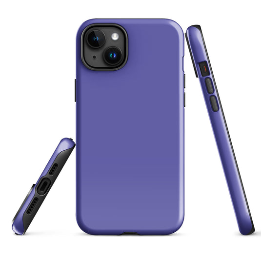 Medium Slate Purple Blue iPhone Case Hardshell 3D Wrap Thermal Plain Color CREATIVETECH