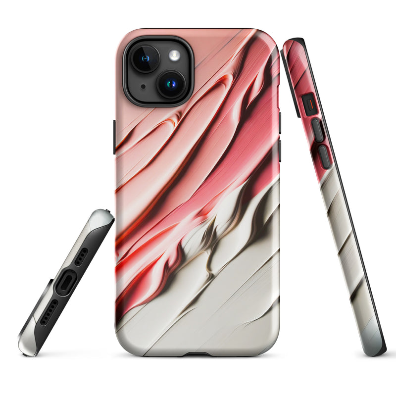 Load image into Gallery viewer, Delicate Pink Paint Style iPhone Case Hardshell 3D Wrap Thermal Double Layer CREATIVETECH
