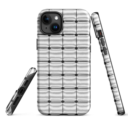Silver Metal-Like Cubes iPhone Case Hardshell 3D Wrap Thermal Double Layer CREATIVETECH