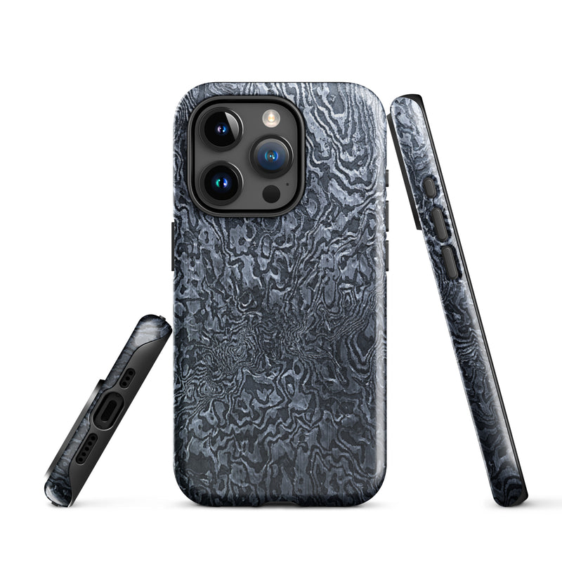 Load image into Gallery viewer, Damascus Steel iPhone Case Hardshell 3D Wrap  Thermal CREATIVETECH
