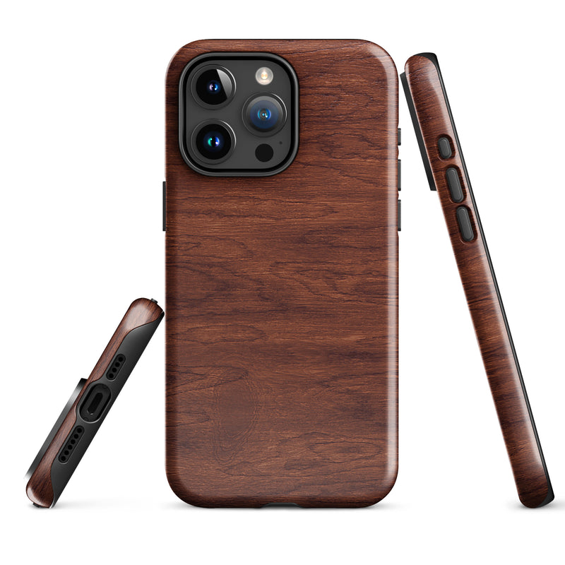 Load image into Gallery viewer, Brown Wood iPhone Case Hardshell 3D Wrap Thermal CREATIVETECH
