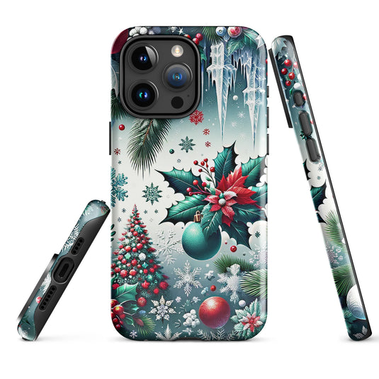 Christmas Vibe Red Green iPhone Case Hardshell 3D Wrap Thermal Double Layer CREATIVETECH