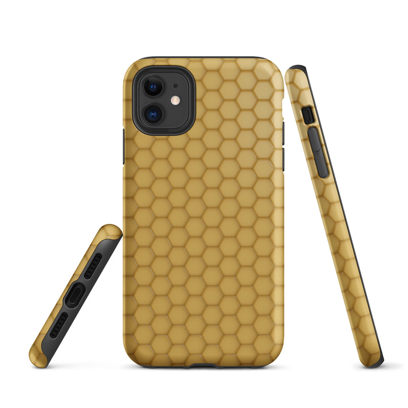 Load image into Gallery viewer, Honeycomb Wax Yellow Brown iPhone Case Hardshell 3D Wrap Thermal CREATIVETECH
