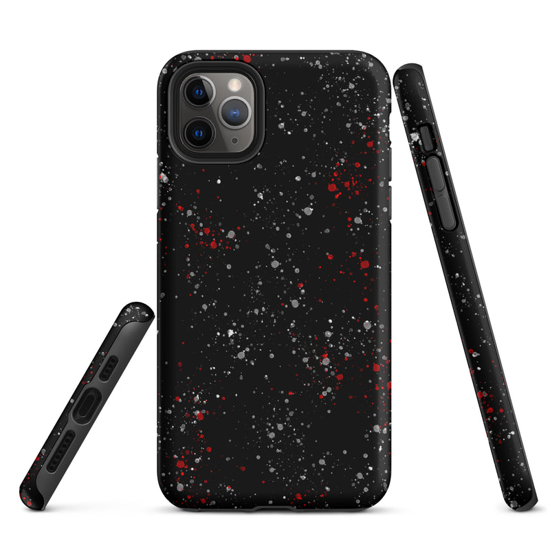 Load image into Gallery viewer, Painted Black Red White iPhone Case Hardshell 3D Wrap Thermal CREATIVETECH
