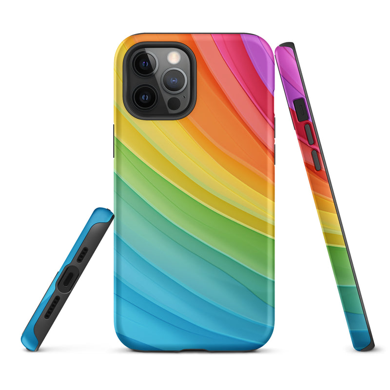 Load image into Gallery viewer, Pride Rainbow iPhone Case Hardshell 3D Wrap Thermal CREATIVETECH
