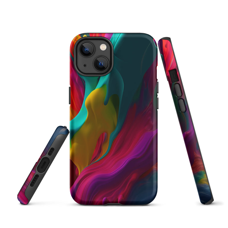 Load image into Gallery viewer, Red Purple Yellow Green Pride iPhone Case Hardshell 3D Wrap Thermal CREATIVETECH
