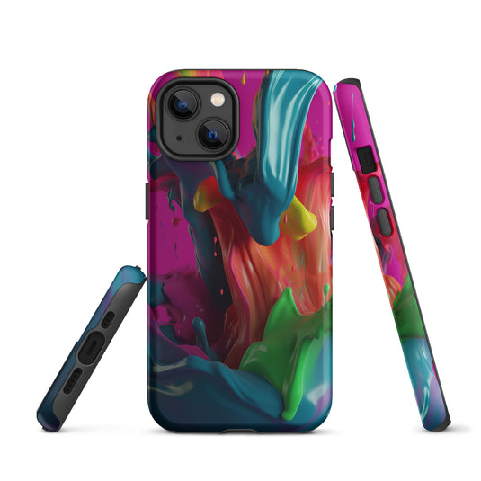 Colorful Paint iPhone Case Hardshell 3D Wrap Thermal CREATIVETECH