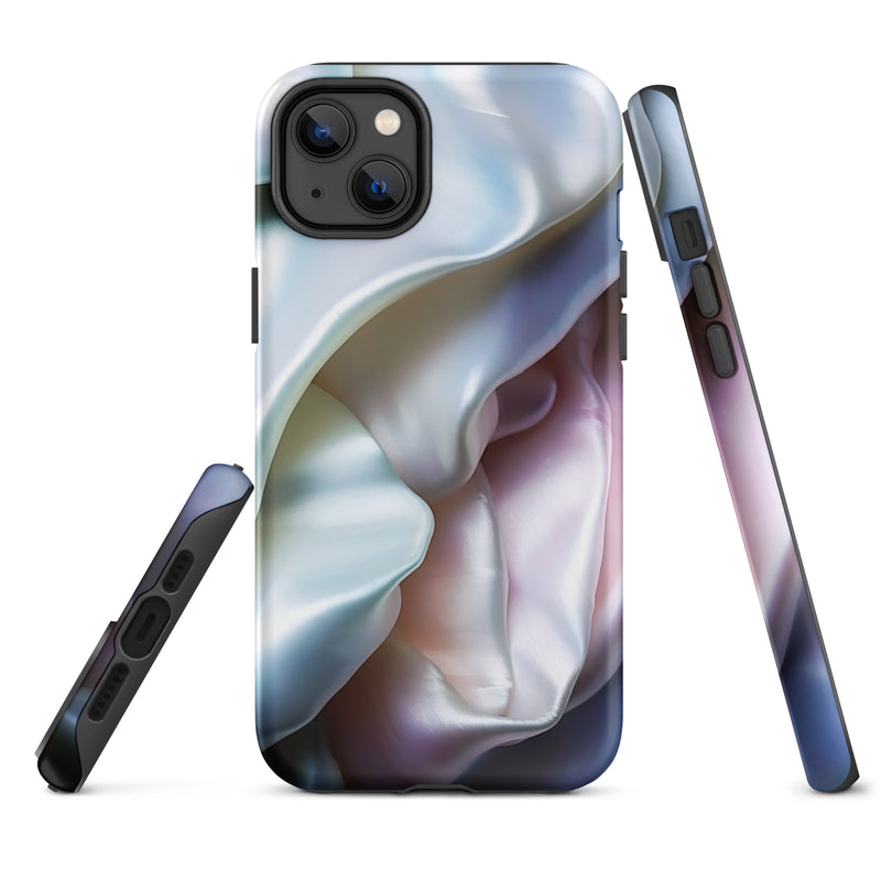 Load image into Gallery viewer, Tender Pink Blue Pearl  iPhone Case Hardshell 3D Wrap Thermal CREATIVETECH

