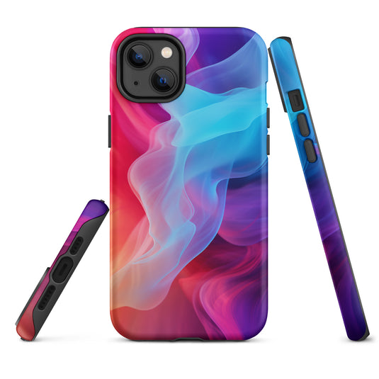 Purple Red Blue Smoke iPhone Case Hardshell 3D Wrap Thermal CREATIVETECH