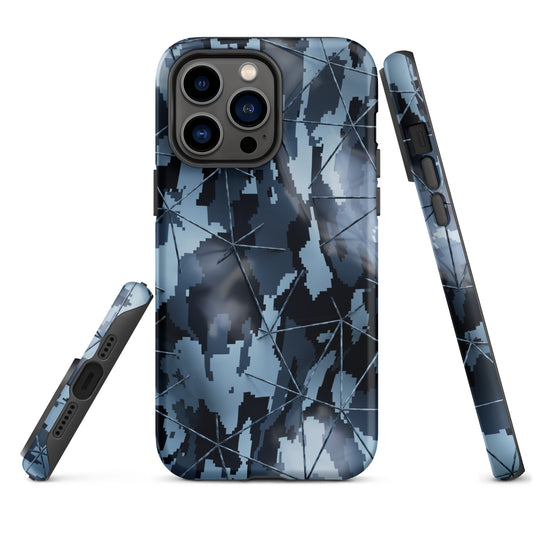 Dark Grey MIlitary Camouflage Tech Polygon iPhone Case Hardshell CREATIVETECH