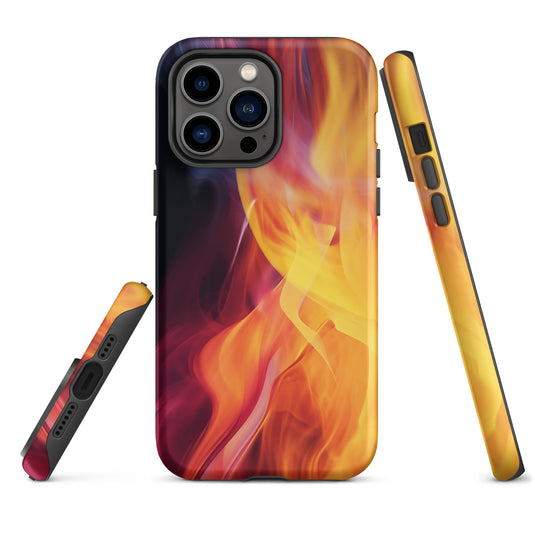 Orange Yellow Fire iPhone Case Hardshell 3D Wrap Thermal CREATIVETECH