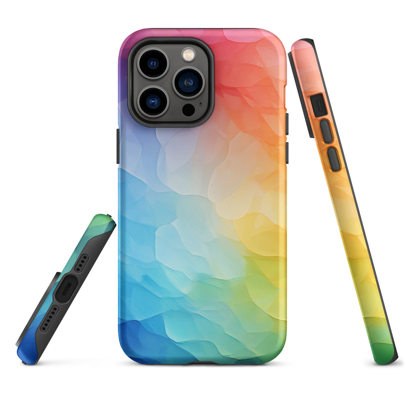 Load image into Gallery viewer, Pride Painted Glass iPhone Case Hardshell 3D Wrap Thermal CREATIVETECH

