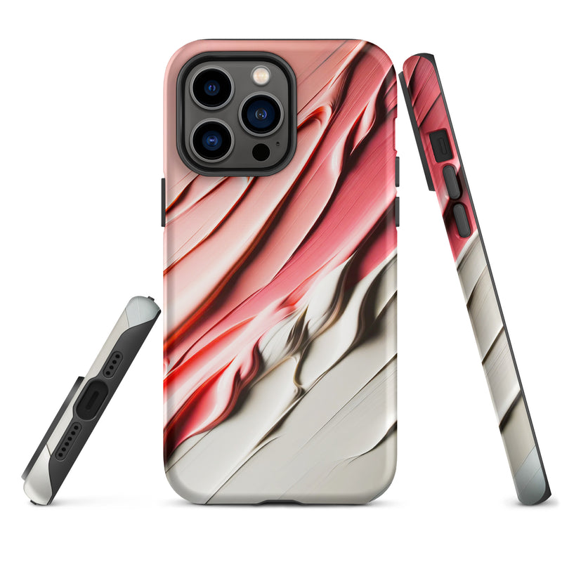 Load image into Gallery viewer, Delicate Pink Paint Style iPhone Case Hardshell 3D Wrap Thermal Double Layer CREATIVETECH
