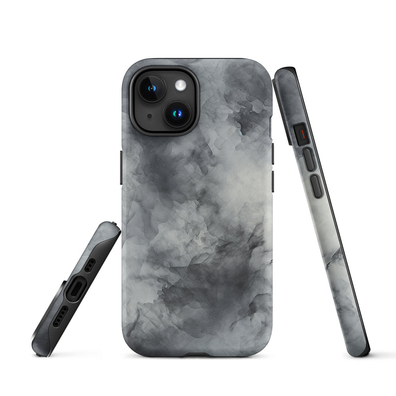 Load image into Gallery viewer, Two Tone Stone Wash Abstract Grey iPhone Case Hardshell 3D Wrap Thermal CREATIVETECH
