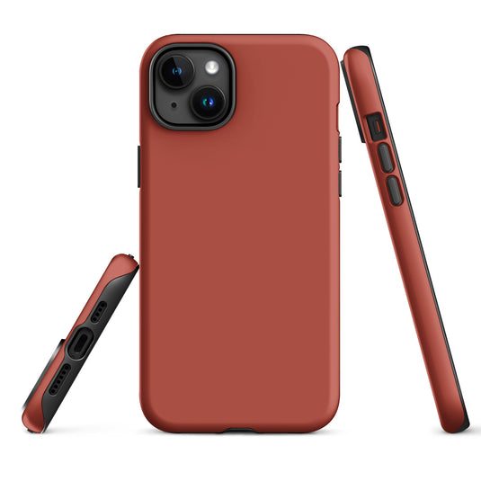 Medium Carmine Red Plain Color iPhone Case Hardshell 3D Wrap Thermal Double Layer CREATIVETECH