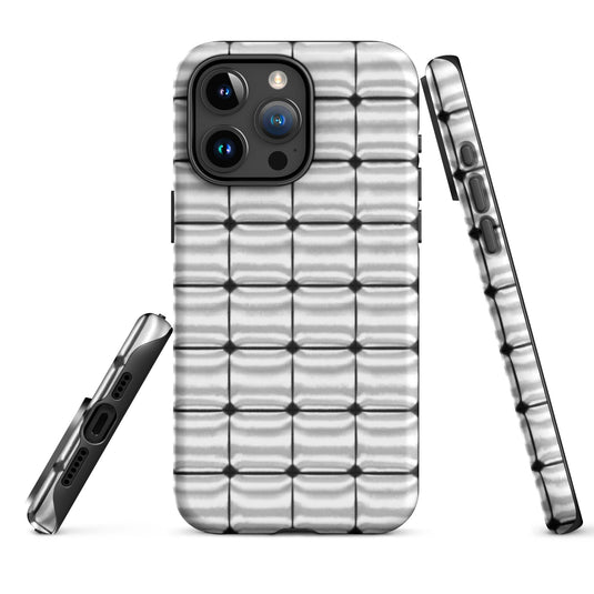 Silver Metal-Like Cubes iPhone Case Hardshell 3D Wrap Thermal Double Layer CREATIVETECH