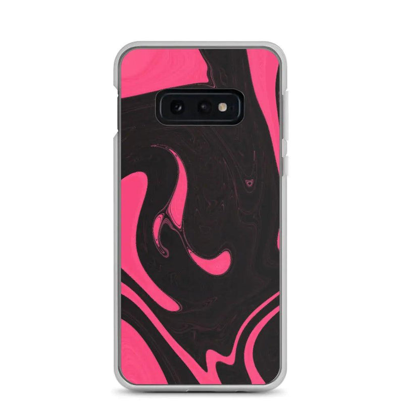 Load image into Gallery viewer, Berry Pink Black Industrial Liquid Paint Style Flexible Clear Samsung Case Bump Resistant Corners CREATIVETECH
