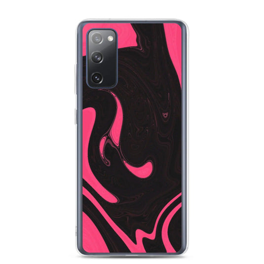 Berry Pink Black Industrial Liquid Paint Style Flexible Clear Samsung Case Bump Resistant Corners CREATIVETECH