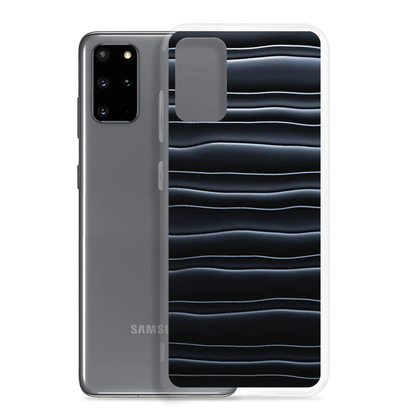 Load image into Gallery viewer, Black Blob Stripes Flexible Clear Samsung Case Bump Resistant Corners CREATIVETECH
