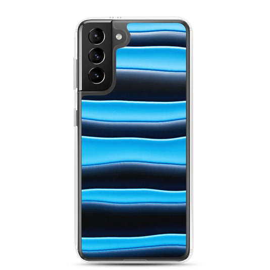 Black Blue Blob Flexible Clear Samsung Case Bump Resistant Corners CREATIVETECH