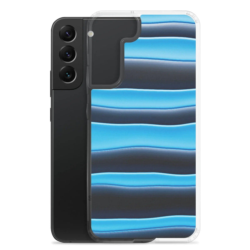 Load image into Gallery viewer, Black Blue Blob Flexible Clear Samsung Case Bump Resistant Corners CREATIVETECH
