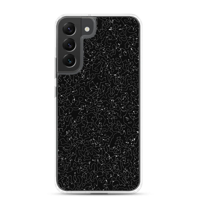 Black Organic Pattern Variation Flexible Clear Samsung Case Bump Resistant Corners CREATIVETECH