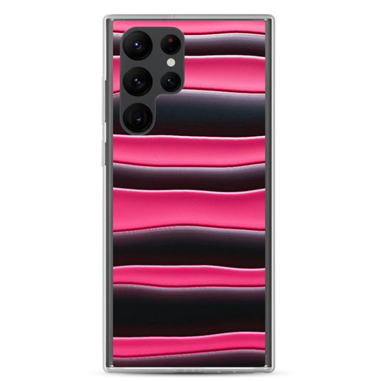 Black Red Blob Flexible Clear Samsung Case Bump Resistant Corners CREATIVETECH