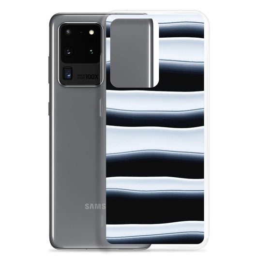 Black White Blob Flexible Clear Samsung Case Bump Resistant Corners CREATIVETECH