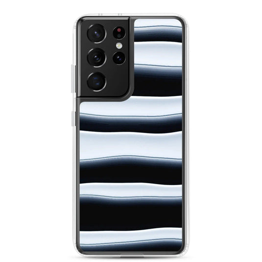 Black White Blob Flexible Clear Samsung Case Bump Resistant Corners CREATIVETECH