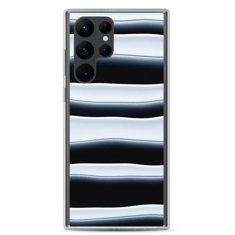 Load image into Gallery viewer, Black White Blob Flexible Clear Samsung Case Bump Resistant Corners CREATIVETECH
