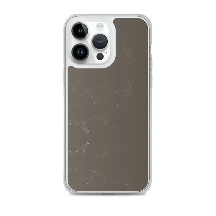 Brown Dark Elegant Cyber Polygon Flexible Clear iPhone Case Bump Resistant Corners CREATIVETECH